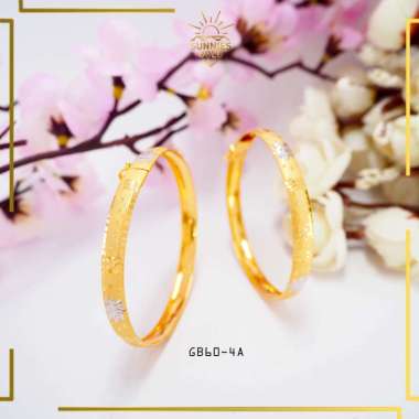 GELANG KERONCONG EMAS ASLI KADAR 6K (300), 8K (375) & 16K (700) GELANG EMAS KERONCONG UKIR CANTIK MO