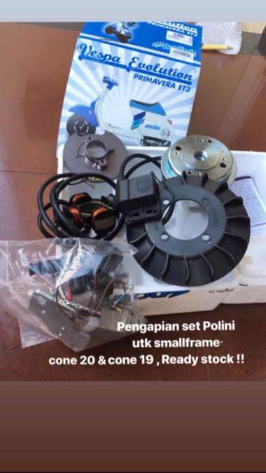 Pengapian / ignition set polini utk vespa smallframe pts dkk