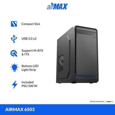 CASING GAMEMAX AIRMAX 6503 WITH PSU 500WATT