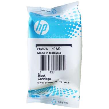 Cartridge Loose Pack Original HP 680 Black F6V27A, Tinta Printer HP Deskjet 1115 1118 2135 2138 2675