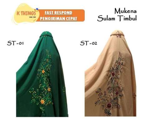 MUKENA Sulam Timbul / Sulam Bayang / Sulam Kristik / Mukenah Padang ST-02