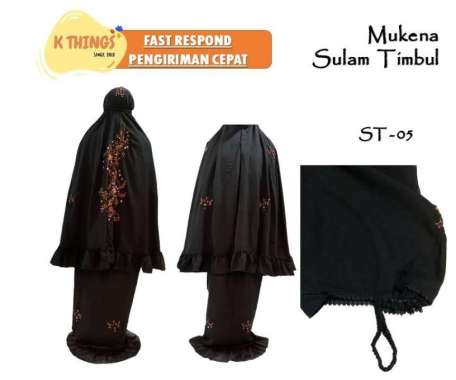 MUKENA Sulam Timbul / Sulam Bayang / Sulam Kristik / Mukenah Padang ST-05