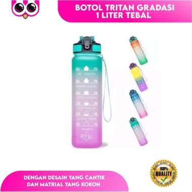 [ 1 LITER ] BOTOL TRITAN GRADASI 1 LITER TEBAL GOOD QUALITY / BOTOL MINUM DEWASA