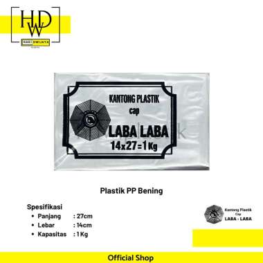 Laba - Laba Kantong Plastik PP Bening 14x27cm [1 Kg] bening