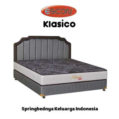 Kasur Spring Bed Full Set ESCON Klasico Coklat - FREE BANTAL 100x200