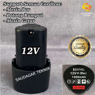Baterai Cordless 12V Batre Mesin Potong Rumput Mesin Bor 12 Volt