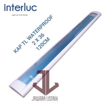 INTERLUC KAP TL LED 2x36 WATERPROOF 120 CM RUMAH LAMPU T8 TL LED BUBLE