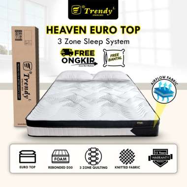 Trendy Heaven Euro Top 21 cm - Kasur Busa Rebonded D50 (GRADE A) / Matras Dalam Box 160 x 200