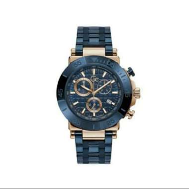 JAM TANGAN PRIA GUESS COLLECTION GC Y70001G7MF blue ring rosegold