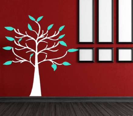Stiker Dinding Kaca Office Wall Sticker Pohon Besar 005 putih