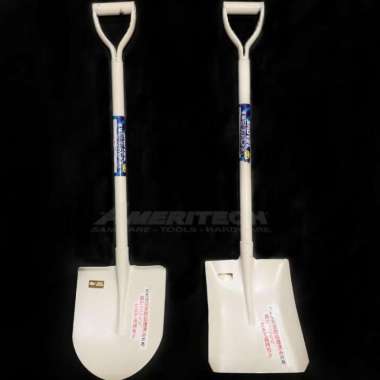 sekop pasir skop gagang besi putih tipis