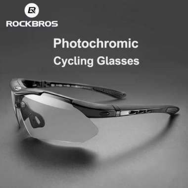Rockbros 10140 Kacamata sepeda Photochromic Myopia frame anti uv - SS Black
