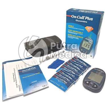 Acon On Call Plus Alat Cek Gula Darah Lengkap / Glucose Meter / Glukometer / Tes Diabet Diabetes Bundling Lengkap