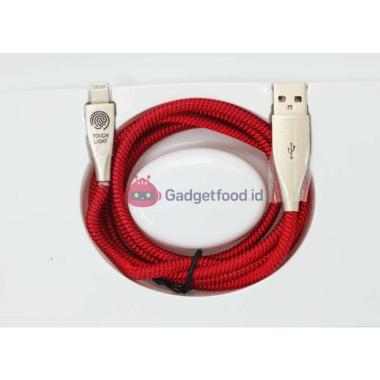 KABEL USB LOG ON TOUCH LIGHT IPHONE MERAH