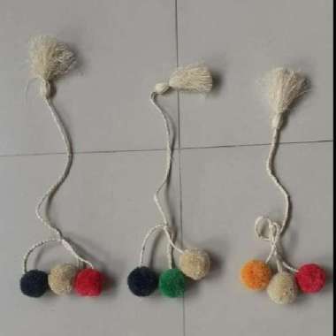 Tas Etnik Anyaman eceng enceng gondok aesthetic Pompom