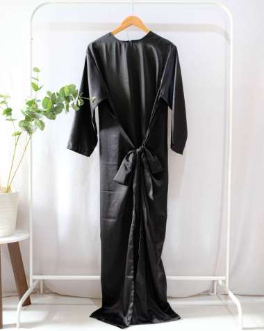 KAFTAN IKAT INNER KAFTAN PEREMPUAN TUNIK SATIN KAFTAN POLOS SATIN LEBARAN KONDANGAN PREMIUM LONG DRE