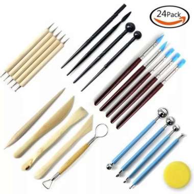 Alat Ukir Clay Set 24 pcs Sculpting Tools Set Modelling Tools 24pcs
