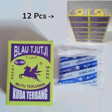 BLAU Cuci Pakaian [1 pack/ 12 pcs] Blao Cuci Pakaian/ blau pemutih pakaian/ Belau Pakaian
