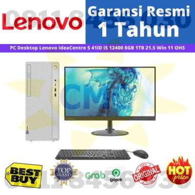 PC Desktop Lenovo IdeaCentre 5 41ID i5 12400 8GB 1TB 21.5 Win 11 OHS