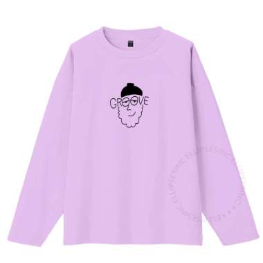 ELLIPSESINC Kaos Oversize Wanita Lengan Panjang LILAC X BRICK COLLECTION GROOVE XL LILAC