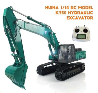 Huina K350 Kabolite RC Excavator Ekskavator Hidrolik 1/14 Full Metal