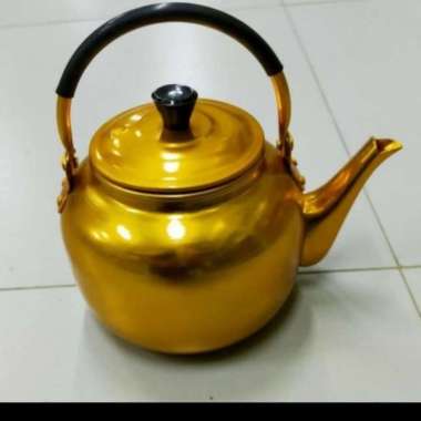 Teko 1 liter 1lt Fancy Tea 12 cm 12cm Yellow Maspion Gold Alumunium