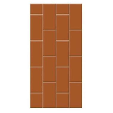 Uno Interlaken Keramik Dinding Timbul Glossy Terracota 25 x 50 cm