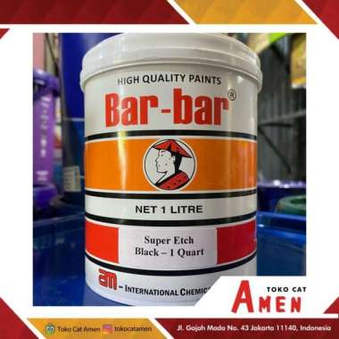 BAR-BAR SUPER ETCH 1LT GREY / CAT DASAR UNTUK BESI Hitam