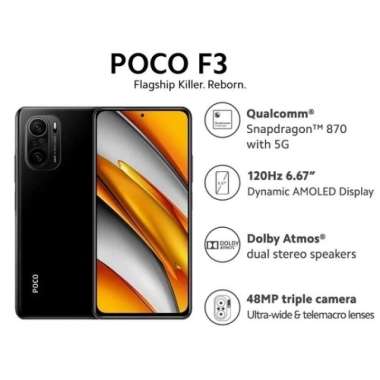 Xiaomi Poco F3 Ram 6 Rom 128GB Hitam