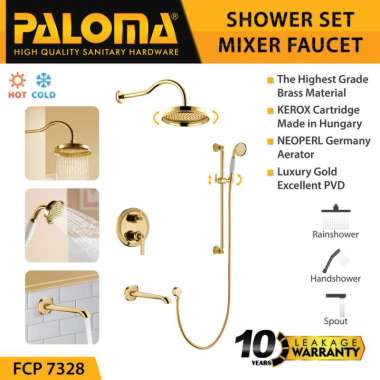 PALOMA FCP 7328 Keran Mixer Shower Tanam Set Dinding Tembok Kran Air