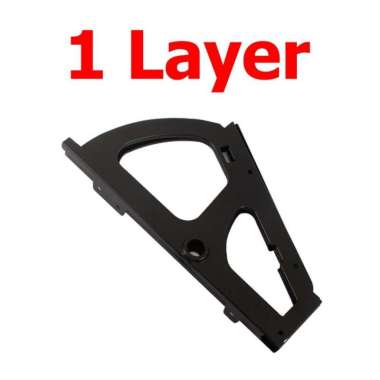Rak Sepatu Rak Sepatu Kipas Bracket Fitting Rak Sepatu Putar 1-3 Susun 1Layer Hitam