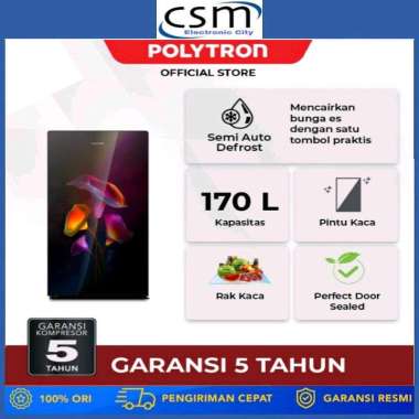 Kulkas 1 Pintu Polytron 170 liter PRA17MOW / PRA17MNX / PRA17MTR GARANSI RESMI Purple
