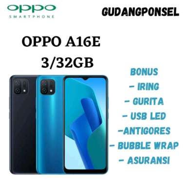 OPPO A16E RAM 3/32GB GARANSI RESMI biru