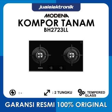 Modena BH2723LL – Kompor Tanam 2 Tungku Full Brass Burner
