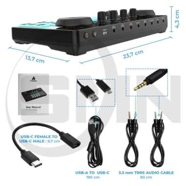 MAONO CASTER LITE AU-AM200 PORTABLE MIXER PODCAST CONSOLE SOUNDCARD