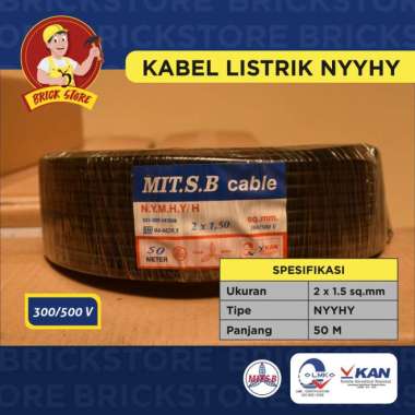 Mitsuba Nyyhy Nymhy Hyo Kabel Listrik Serabut [2x1.5 / 50 m]