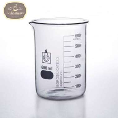 SUJI Beaker Glass - Mengukur Essential Oil Mikrobiologi Kimia 600 ml