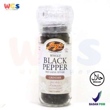 Jays Whole Black Pepper Grinder 100 gr - Biji Lada Hitam