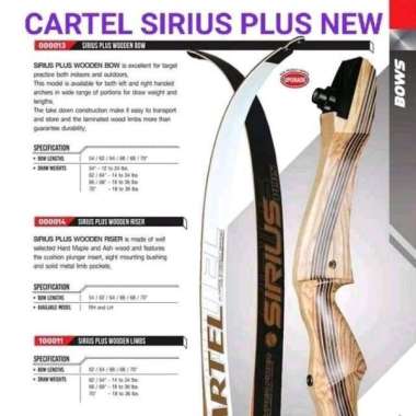 Busur Panah Cartel Sirius Plus New - Wooden Recurve Bow Cartel