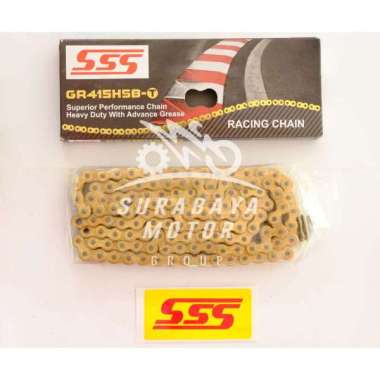 Rantai SSS 415H-130 415 HSBT Emas Gold Murah Ninja GL Fiz R KLX Vixion Scorpio Byson Supra Jupiter F