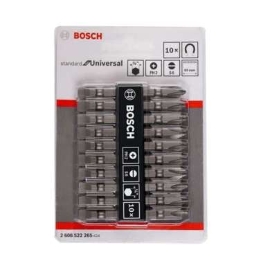 Mata Obeng Bosch Screwdriver Bits PH2/SL6 10pcs/pack - 65mm - (265)