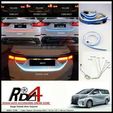 Lampu Bagasi Belakang Mobil Strip LED 4 Warna Alphard