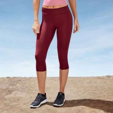 Crivit 3/4 Function Capri |Celana Olahraga Wanita XS Maroon