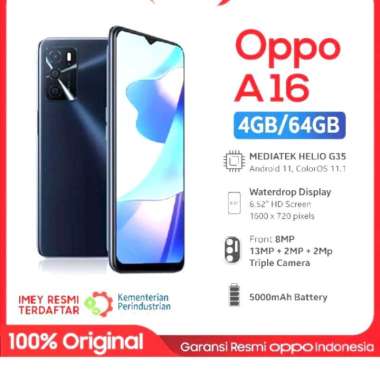 HP OPPO A16 4/64 [ RAM 4GB ROM 64GB ] GARANSI RESMI Multicolor