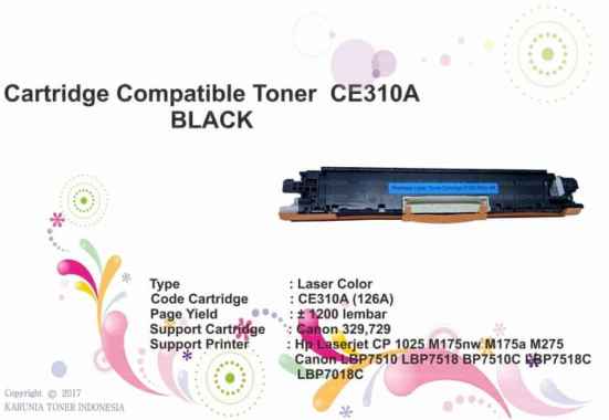 Cartridge Compatible HP Color LaserJet Pro 100 130A M177 CF351A Black sesuai