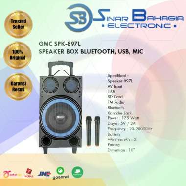 GMC SPK-897L SPEAKER BOX BLUETOOTH, USB, MIC (NEW) (KHUSUS BANDUNG)