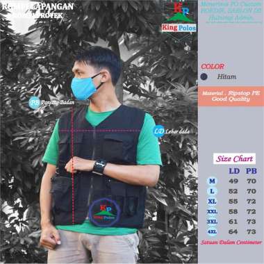 HalaQoh | ROMPI PROYEK OUTDOOR | VEST SAFETY FIRST | ROMPI SOSIAL | VEST GOJEK/GRAB | ROMPI Hitam XX