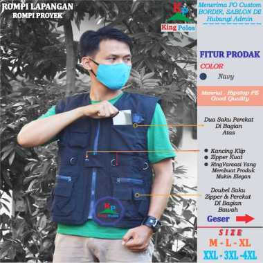 HalaQoh | ROMPI PROYEK OUTDOOR | VEST SAFETY FIRST | ROMPI SOSIAL | VEST GOJEK/GRAB | ROMPI Navy XXX