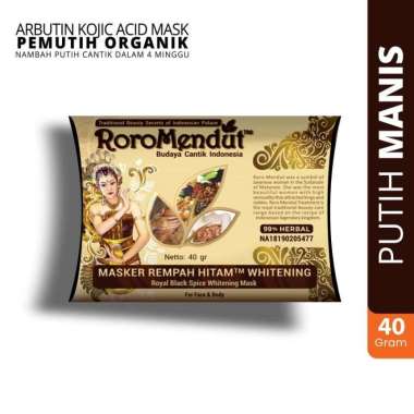 RORO MENDUT MASKER REMPAH HITAM (WAJAH & BADAN) MaskerRempah