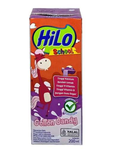 Promo Harga Hilo Susu UHT School Cotton Candy 200 ml - Blibli